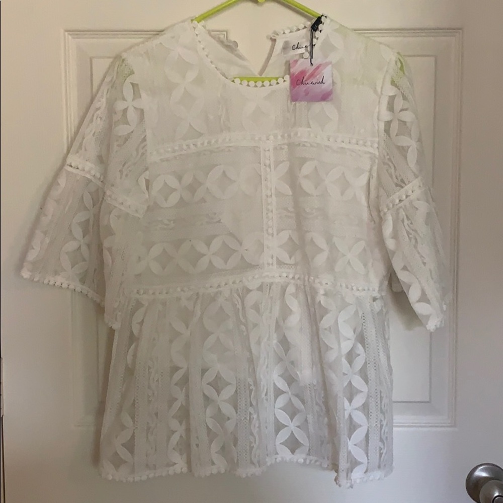 NEVER WORN white blouse